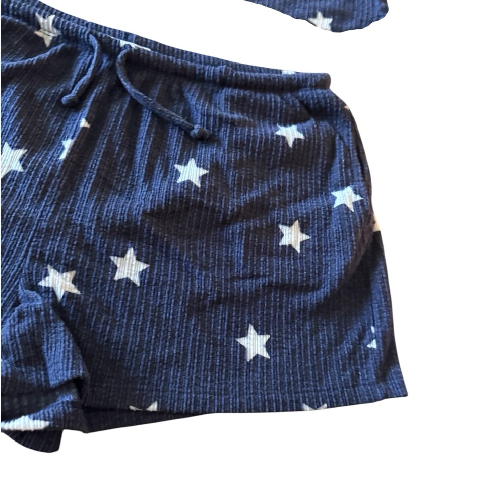 Socialite Blue and White Star Print Pajama Set Size XL Shorts & Sleeveless Top - Picture 6 of 16